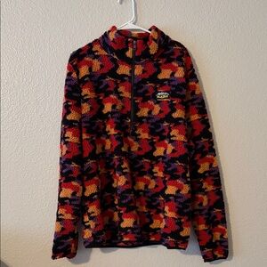 Neon Riot Fleece Multicolor Fleece Pullover with Half-Zip